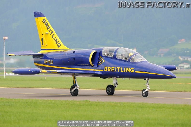 2009-06-26 Zeltweg Airpower 2103 Breitling Jet Team - Aero L-39 Albatros.jpg
